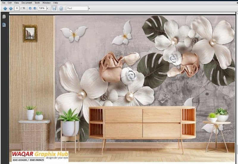 Stylish Wall Art, 3D Flex Canvas Wallpaper 3