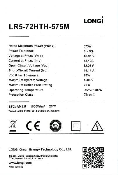 Urgent Selling Longi Brand 575 watt 1