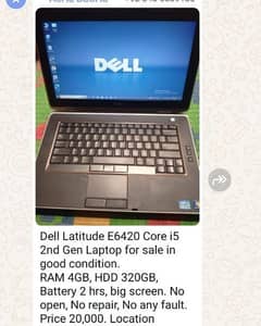 Laptop core i5 for sale