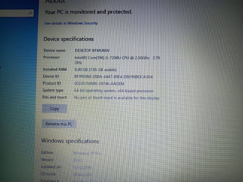 Lenovo i5 7th generation V720 with 2GB Graphic card 8