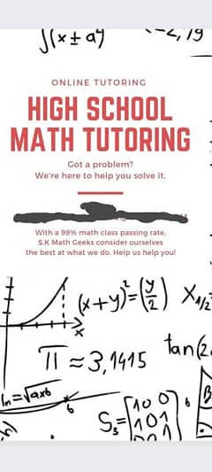 Tutor available for Maths