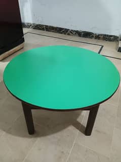 round wood table for kids without chair