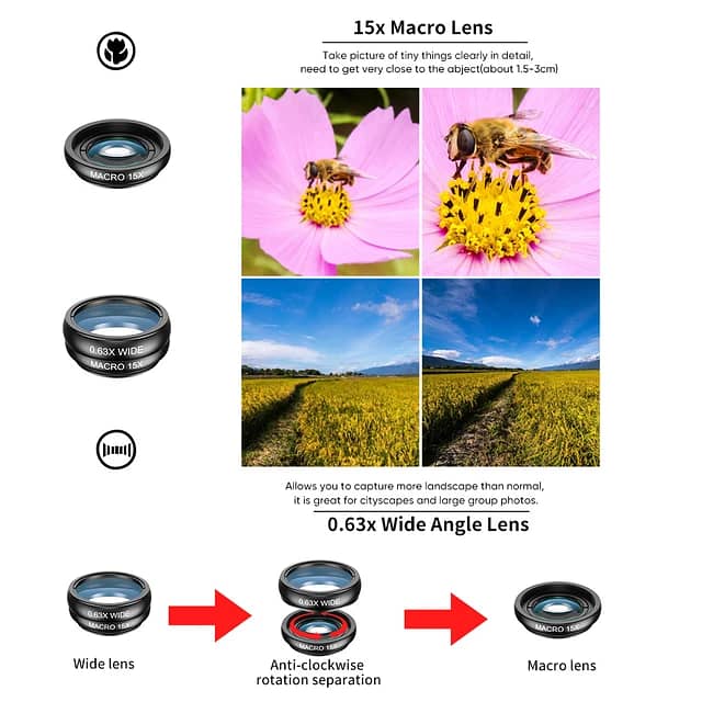 Apexel 22x 10 in 1 Smartphone Lens Kit 3