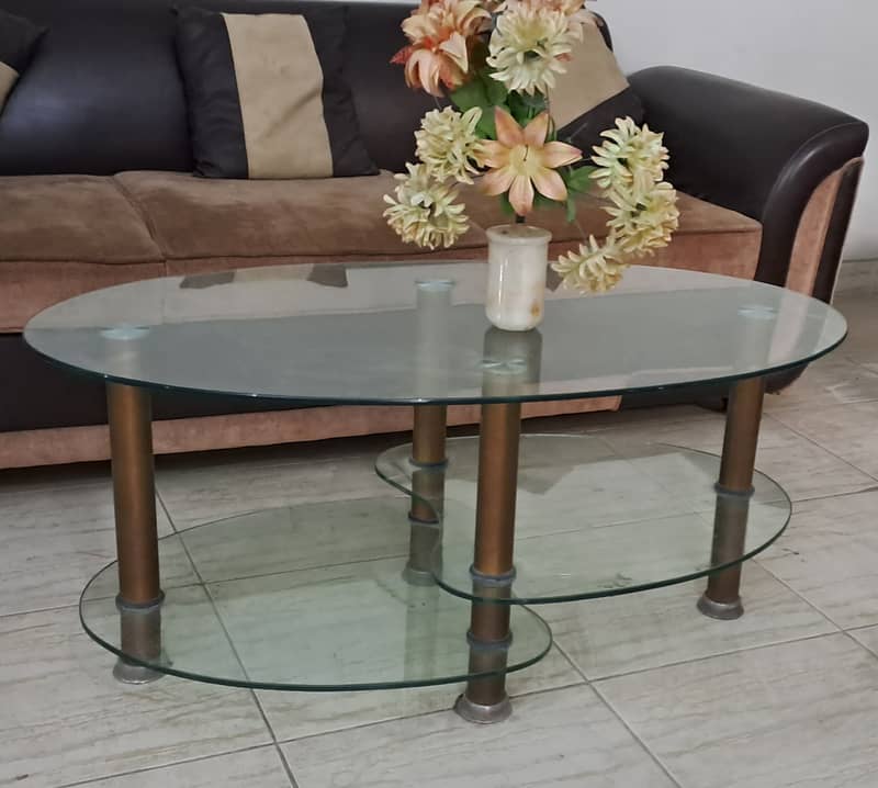 7 Seater Sofa Set with Glass Center Table 4