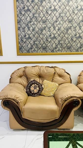 6 Seater Leather Sofa Set 2