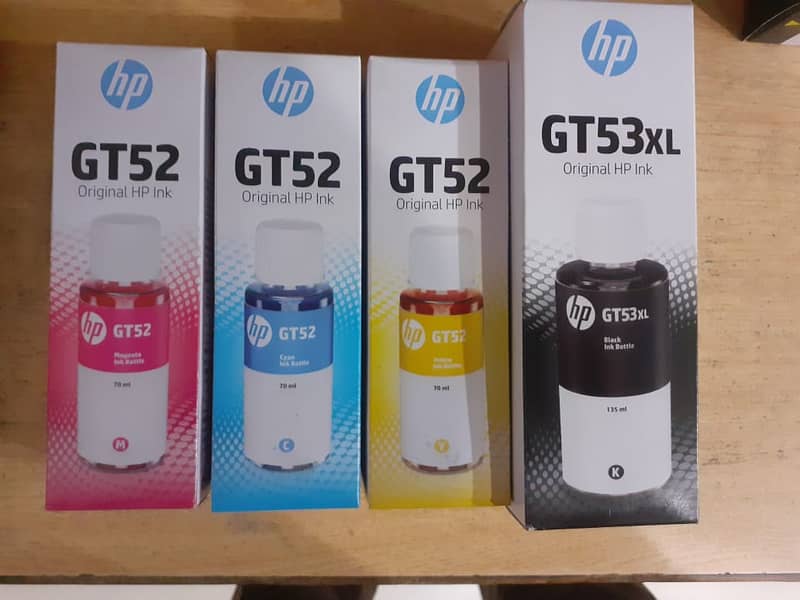 HP GT52 & GT53XL 4 Color Set Genuine Ink Bottle 0