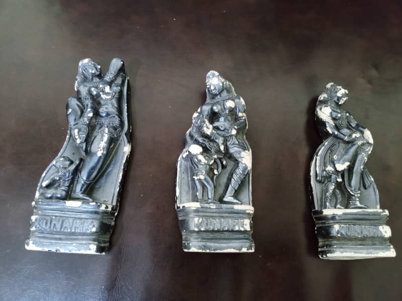 Set of 3 Khajurahu Sculptures 4