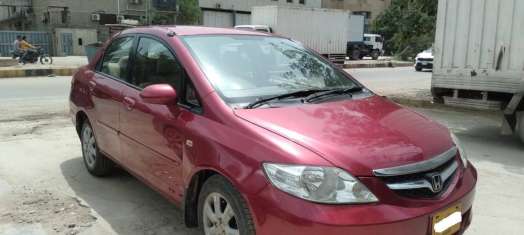 Honda City Saloon 2006, Red Color, Automatic 1