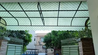 window shade, sheet shades, car parking sheds, fiber glass shed