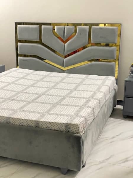 bed and mattress with side tables and dressing table 1