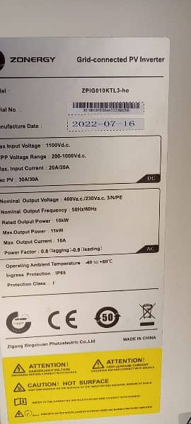 Zonergy Inverter 10KW On-Grid Hopewind 3