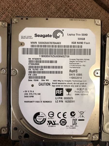 Seagate 500gb slim laptop Sata drive 0