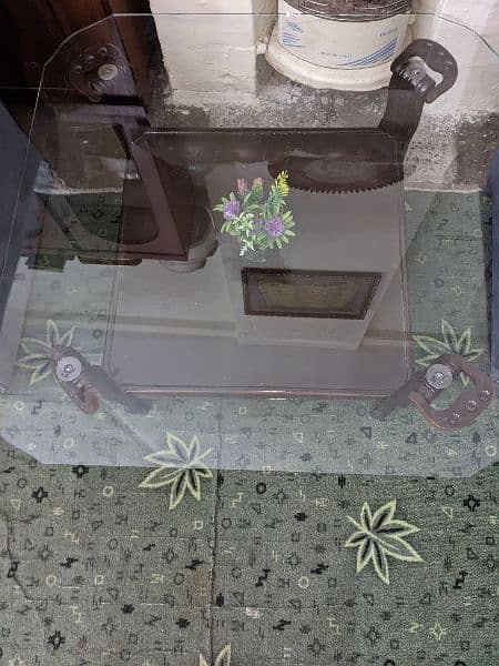 Full Size GlassTop Table Set for sale 1