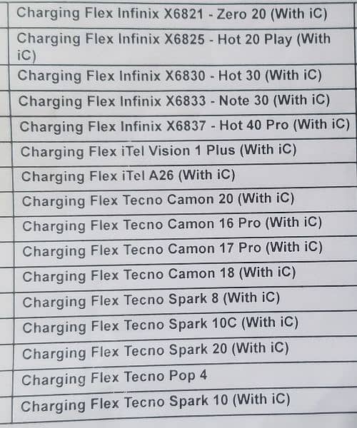 MOBILE phones charging strips(Samsung infinix Tecno  Huawei iPhone). 7