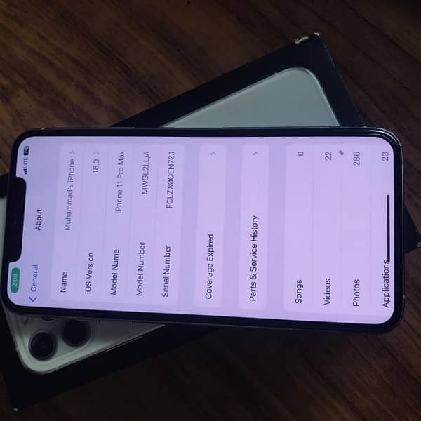 iphone 11 pro max PTA Approved official 256 for sale 7