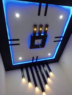 Pop ceiling/wall paper/false celling/media wall/ molding