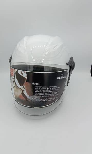 Half Face Motorcycle Helmet (White) 0