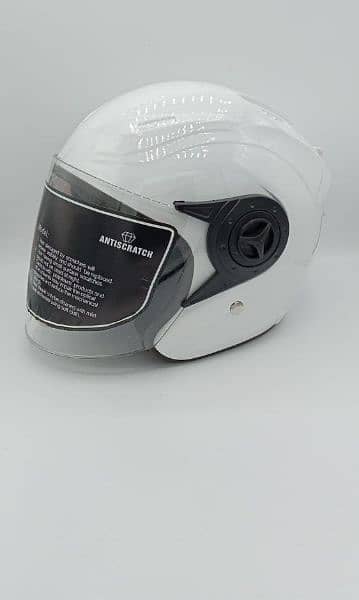 Half Face Motorcycle Helmet (White) 3