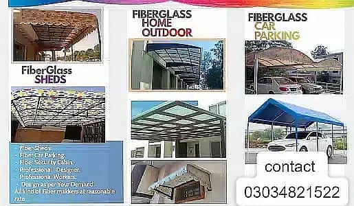 Fiber glass door / Parking shed / fiber glass / Fiber sheet/car sheds 0