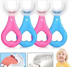 silicon u-shaped toothbrush for kids pack of 4