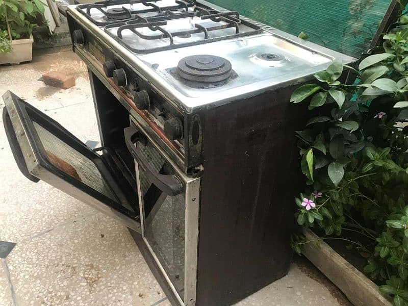 Gas oven with stone with glass hood 3