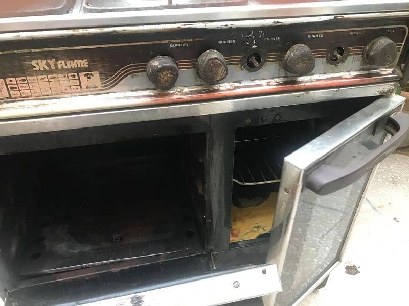 Gas oven with stone with glass hood 4