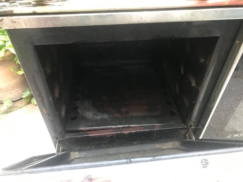 Gas oven with stone with glass hood 5