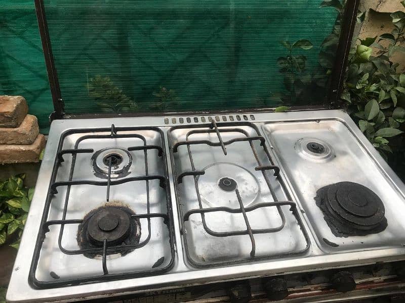 Gas oven with stone with glass hood 8