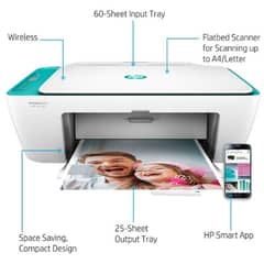 HP Deskjet 2623 wifi all in one printer print scan copy