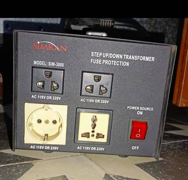 Simran SIM-3000 Step Up Down Voltage Transformer Power Converter 0