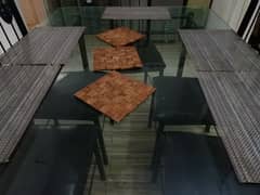 Dining table for sale / 6 seater dining / Glass top Dining with chairs 0