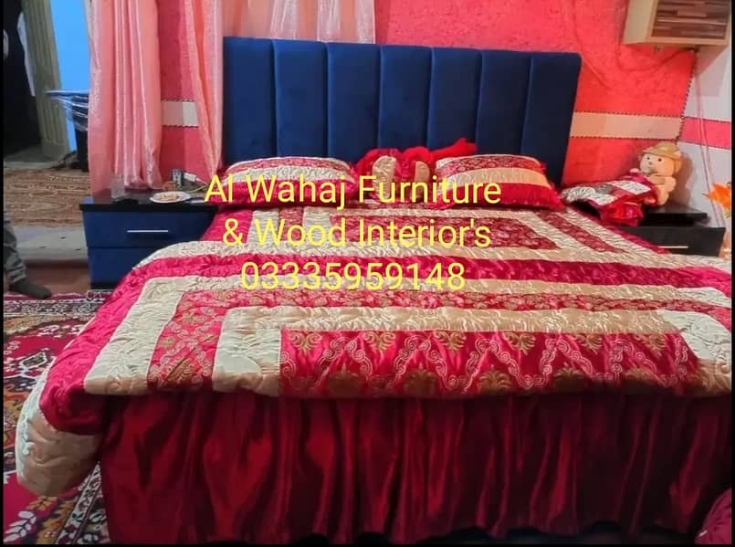 Wooden Bed Set/Luxury Bed Set/Double Bed/Complete bed set/King Size Be 14