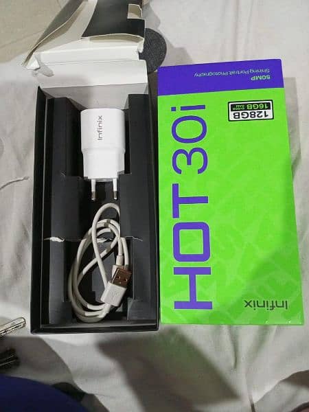 Infinix Hot 30i 16 128 condition 10 b 10 urgent sale 4 months warranty 1