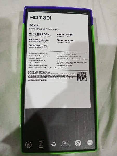 Infinix Hot 30i 16 128 condition 10 b 10 urgent sale 4 months warranty 6