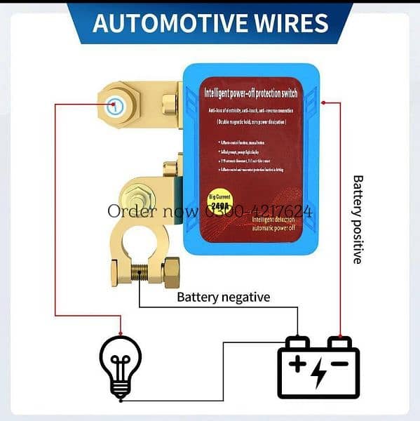 Remote Car Battery Disconnect Switch 12V 240A Kill Switch Automa 2