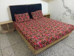 Double bed with side tables and Matress