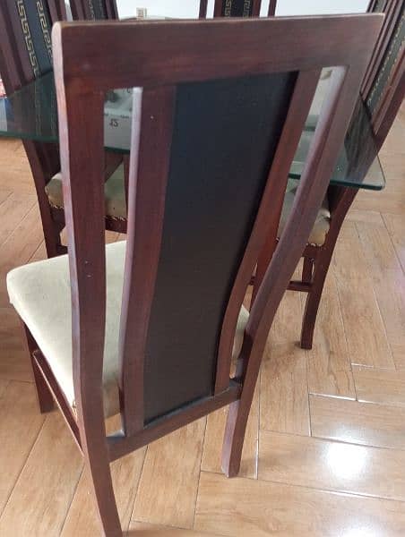 Glass dining table with 6chairs 3