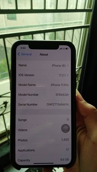 Iphone 11 pro PTA APPROVED. 64gb. 6