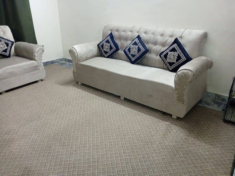 Sofa Set 5 Seater New Velvet With 5 Cushion l Contact 0331-5507990 2