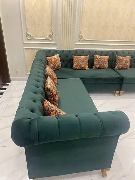 L Shaped 8 seater sofa set - MoltyFoam - With Cushions 2