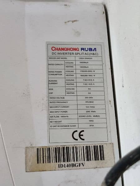 Changhong Ruba 1.5 Ton DC inverter 2