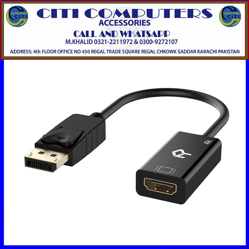 Rankie DisplayPort (DP) to HDMI Adapter, 4K Resolution Ready Converte 3