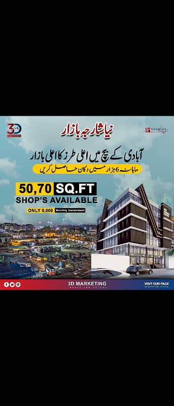 Affordable shop's available in Prime Location Garam chasma main mangopir raod 6