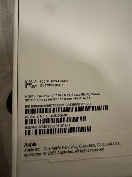 iPhone 14 Pro Max, 256 GB, PTA Approved 15