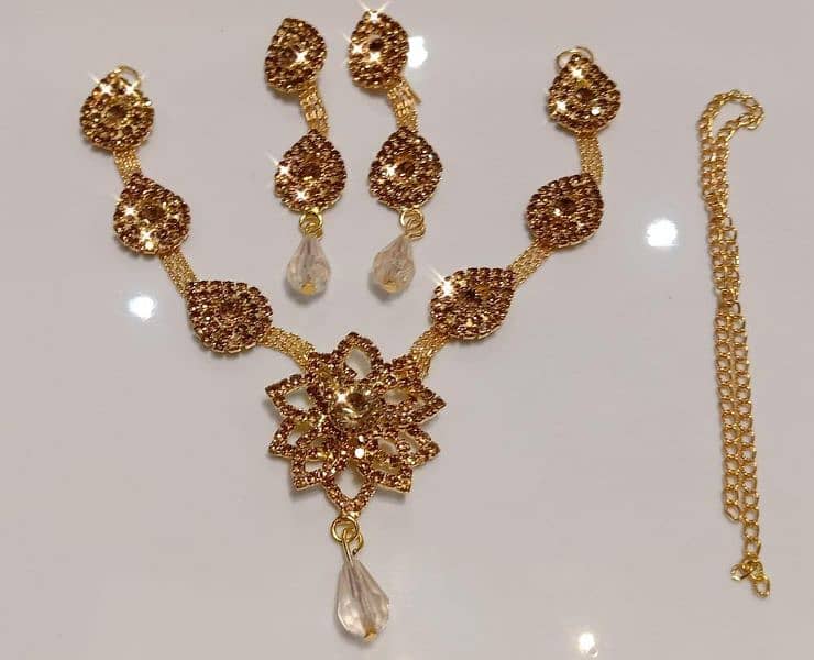 gold platted artificial jewellery set 1