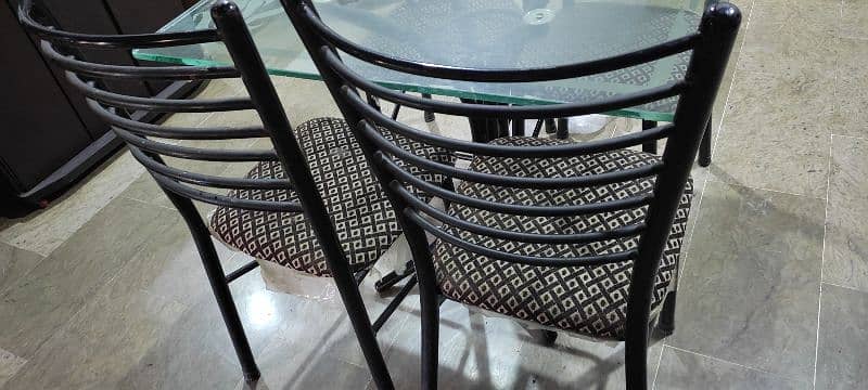 iron dining table with 4 chairs 2