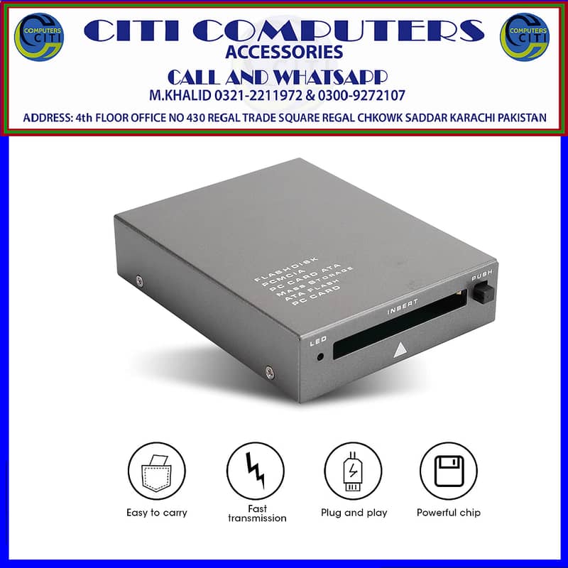 USB 2.0 PCMCIA Card Reader, USB2.0 Interface to PC Card ATA, PCMCIA, P 1