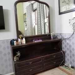 BIG SIZE 4 DRAWER DRESSING TABLE WITH BELGIUM MIRROR