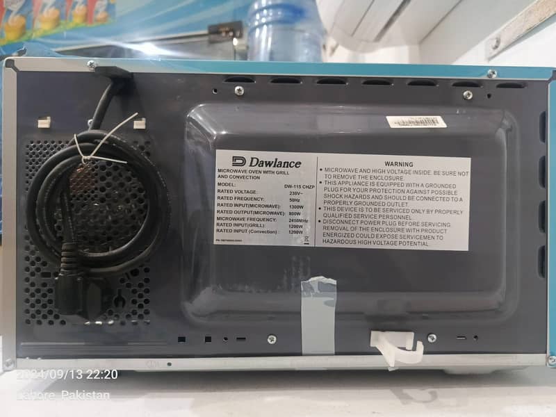 Dawlance microwave oven Dw 115 CHZP  (0306=4462/443) awsum set 10