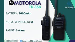 Walkie Talkie | Motorola | TD 358 | Wireless | Two Way Radio